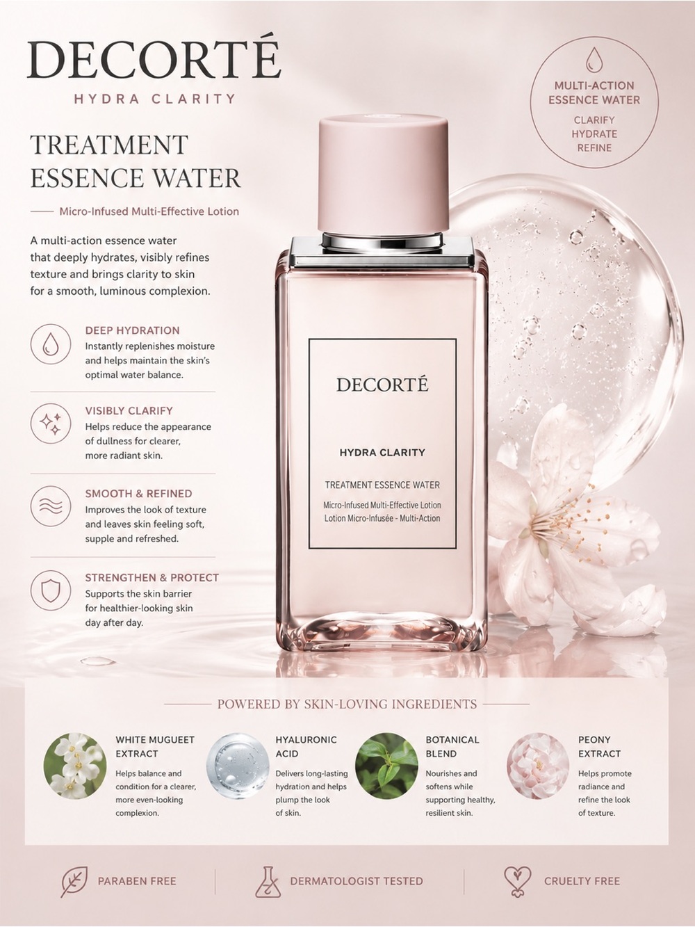 DECORTE Hydra Clarity Treatment Essence Water$50